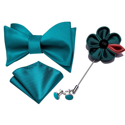 Lila csokornyakkendő férfiaknak Önre kötött masnik Paisley selyem nyakkendő szett négyzet alakú zseb mandzsettagombok Boutonniere Ajándék esküvőre Barry.Wang