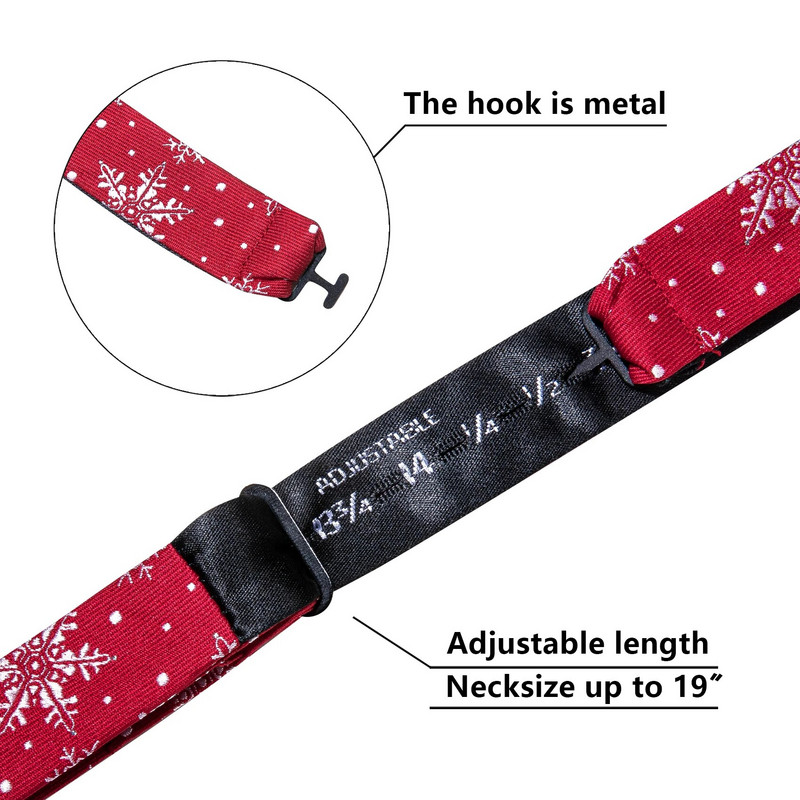 Tervező karácsonyi férfi csokornyakkendő szett Nyomtatás Önálló csokornyakkendő divatos masnik Zseb négyzet mandzsettagombok Férfi Pillangóparti Esküvő Barry.Wang