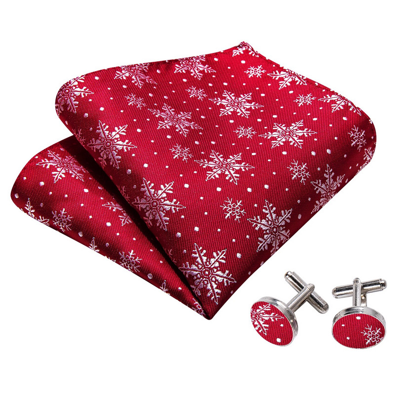 Tervező karácsonyi férfi csokornyakkendő szett Nyomtatás Önálló csokornyakkendő divatos masnik Zseb négyzet mandzsettagombok Férfi Pillangóparti Esküvő Barry.Wang