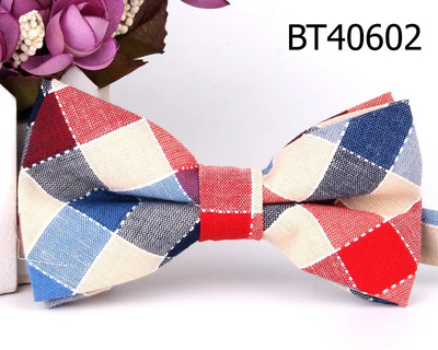 Jauns rūtains tauriņš līgavainim Modes pārbaude tauriņš vīriešiem sievietēm tauriņš Pieaugušajiem kāzu tauriņi Kravāti Groomsmen Kokvilnas tauriņi