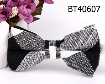 Jauns rūtains tauriņš līgavainim Modes pārbaude tauriņš vīriešiem sievietēm tauriņš Pieaugušajiem kāzu tauriņi Kravāti Groomsmen Kokvilnas tauriņi