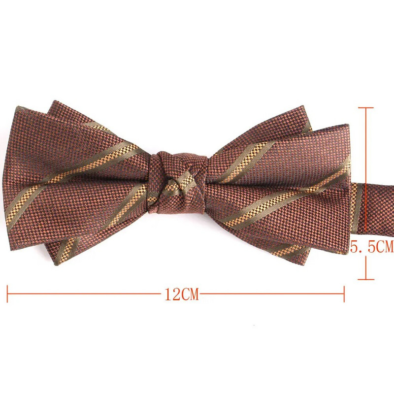 ÚJ Férfi Csokornyakkendő Alkalmi csíkos Csokornyakkendő Férfinak Női Csokorcsomó Felnőtt csokornyakkendők Cravats Jacquard Party Csokornyakkendők