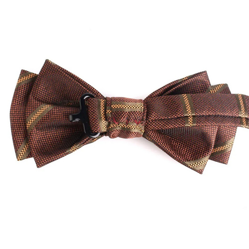 ÚJ Férfi Csokornyakkendő Alkalmi csíkos Csokornyakkendő Férfinak Női Csokorcsomó Felnőtt csokornyakkendők Cravats Jacquard Party Csokornyakkendők