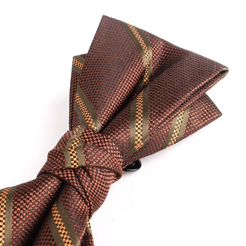 ÚJ Férfi Csokornyakkendő Alkalmi csíkos Csokornyakkendő Férfinak Női Csokorcsomó Felnőtt csokornyakkendők Cravats Jacquard Party Csokornyakkendők