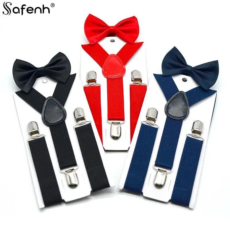 Y-alakú talaj színű gyermek öv csokornyakkendő fiú lány lány függőnadrág csíptetős Y hátú merevítők csokornyakkendő elasztikus gyerekeknek állítható akasztófa