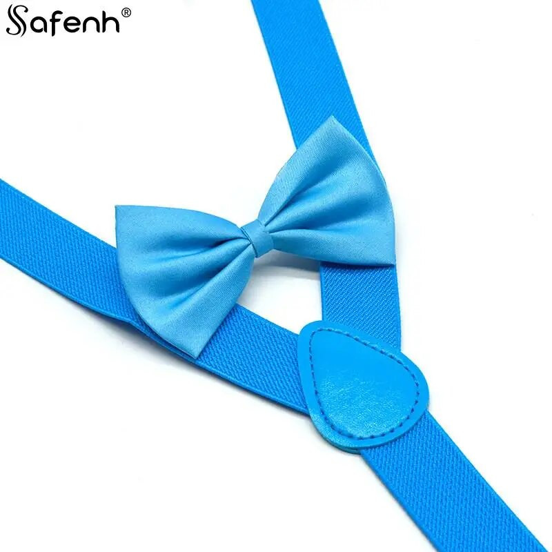 Y-alakú talaj színű gyermek öv csokornyakkendő fiú lány lány függőnadrág csíptetős Y hátú merevítők csokornyakkendő elasztikus gyerekeknek állítható akasztófa