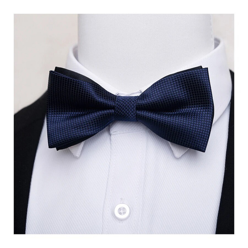 Visokokvalitetna marka Svilena leptir kravata Nebesko plava muška prugasta svadbena oprema Pristaje za svečanu zabavu dan zaljubljenih Leptir kravata Leptir kravata