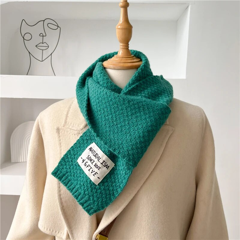 2022. Jednostavna vunena pređa Tanki pleteni šalovi Topli ženski šal Modni čvrsti zimski dugi rubac Bufanda ženski šal