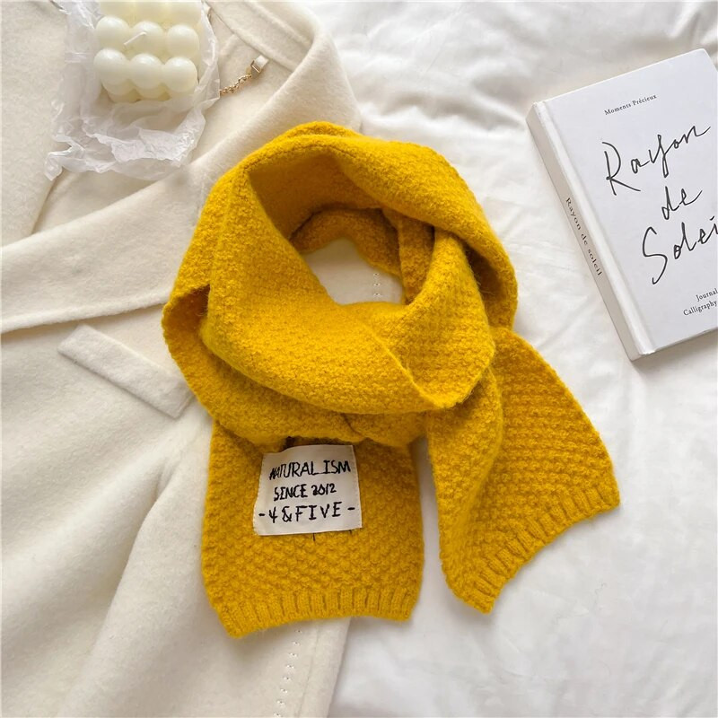 2022. Jednostavna vunena pređa Tanki pleteni šalovi Topli ženski šal Modni čvrsti zimski dugi rubac Bufanda ženski šal