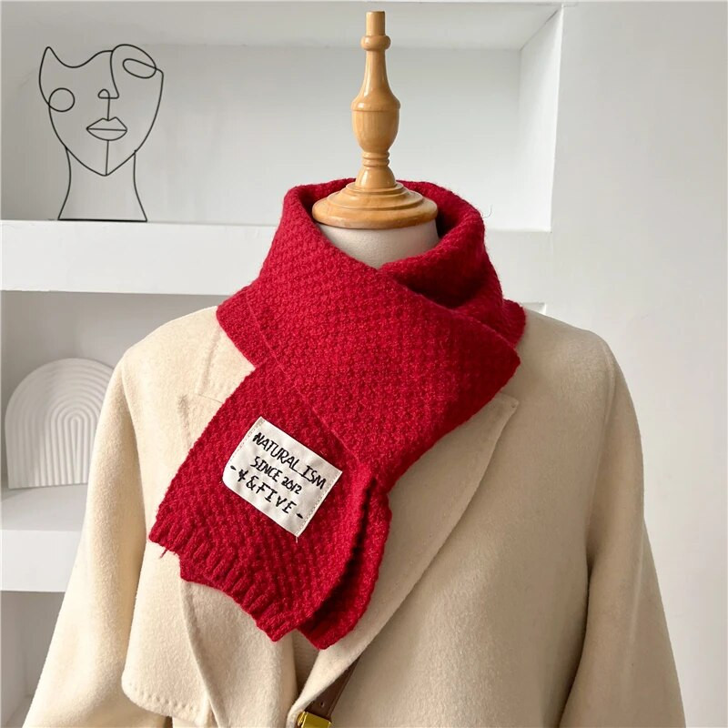2022. Jednostavna vunena pređa Tanki pleteni šalovi Topli ženski šal Modni čvrsti zimski dugi rubac Bufanda ženski šal