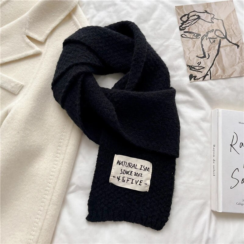 2022. Jednostavna vunena pređa Tanki pleteni šalovi Topli ženski šal Modni čvrsti zimski dugi rubac Bufanda ženski šal