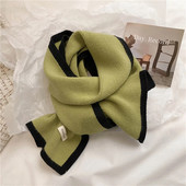 Dizajnerski čvrsti pleteni šal za žene Zimska moda Neckercheif Debela vunena pređa Šal Ovratnik Kašmir Topla Bufandas prigušnica