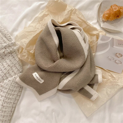 Dizajnerski čvrsti pleteni šal za žene Zimska moda Neckercheif Debela vunena pređa Šal Ovratnik Kašmir Topla Bufandas prigušnica