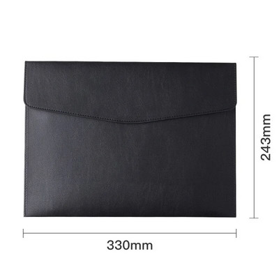 A4-es papír hordozható bőr irattáska divatos irattáska vastagító gomb vízálló üzleti irodai dokumentumok tárolása