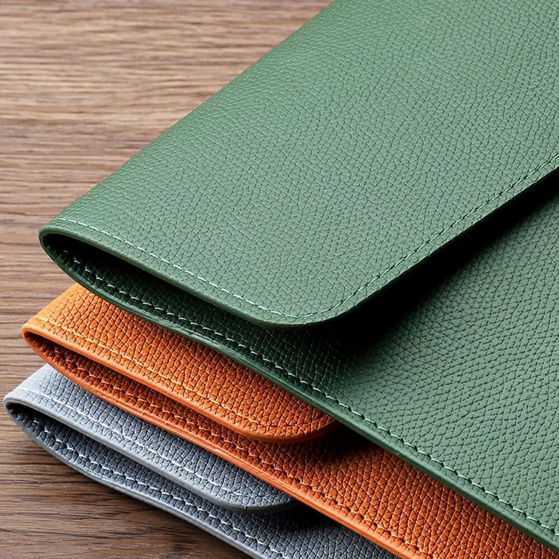 A4-es papír hordozható bőr irattáska divatos irattáska vastagító gomb vízálló üzleti irodai dokumentumok tárolása