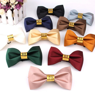 Kāzu tauriņš līgavainim Modes Satīna tauriņš Vīriešiem Sievietēm Bowknot Pieaugušajiem tauriņi Cravats Candy Color Groomsmen tauriņi