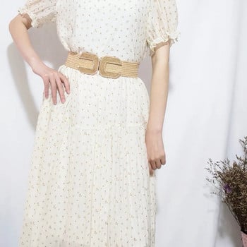 Еластичен плетен колан Дамска мода Ежедневен луксозен дизайн Тенденция за рокля за момичета Аксесоари Колан Гот Бохо ins Корейски корсет Черен