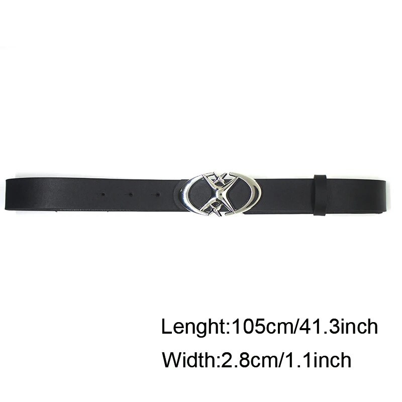 Y2k Pu diržas moterims iš lydinio žvaigždės sagties juosmens dirželis Moteriškas Mergaičių džinsai Suknelė Kelnės Dekoratyviniai juosmens priedai