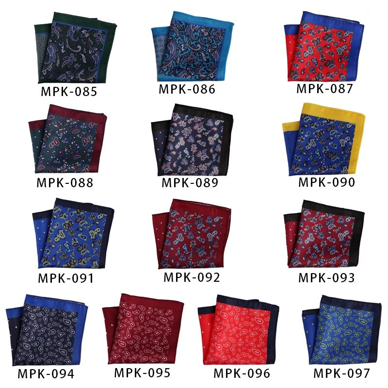 YISHLINE megkülönböztető férfi zsebkendő zseb négyzet alakú selyem férfi virágos Paisley férfi mellkas Hankies férfi öltöny kiegészítők