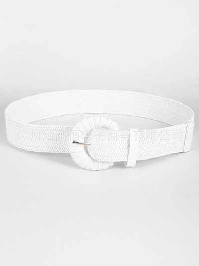 Novi retro ženski ljetni pojasevi s kopčom, modni ženski pleteni široki pojasevi Dizajnerski tkani elastični PP pojas od slame i trave za djevojčice