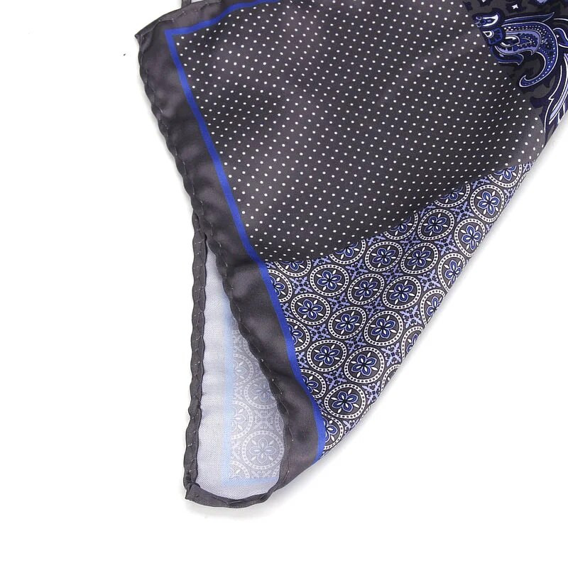 Férfi márkájú zsebkendő Vintage Paisley Dot Solid Pocket Square Puha Selyem Hankies Esküvői Party Színes Hanky mellkasi törölköző ajándék