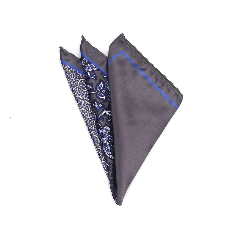 Férfi márkájú zsebkendő Vintage Paisley Dot Solid Pocket Square Puha Selyem Hankies Esküvői Party Színes Hanky mellkasi törölköző ajándék