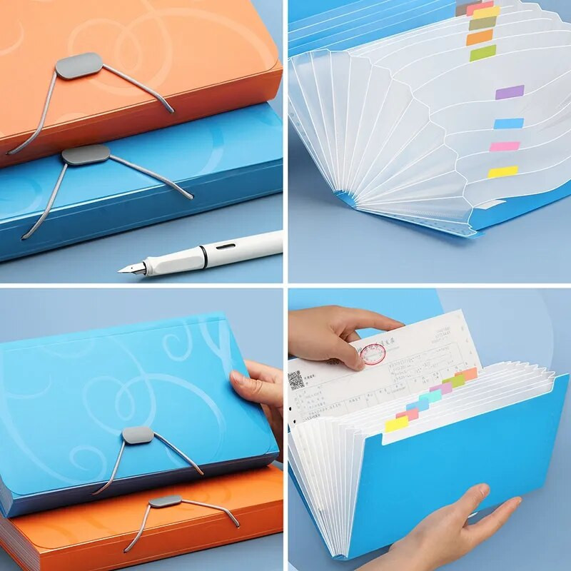 A6 Mini 13 džepova, prijenosna kopča za pohranu s kopčom, proširiva mapa datoteka, dugin organizator dokumenata, višebojna torbica za novčanik