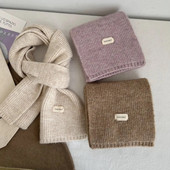Korejski ženski šalovi od kašmira Lady Winter Thicken Warm Soft Pashmina Shals Wraps Ženski pleteni dugi šal čiste boje za žene