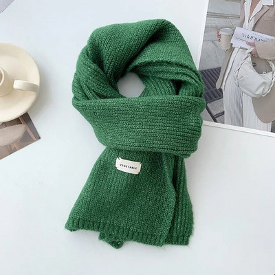 Korejski ženski šalovi od kašmira Lady Winter Thicken Warm Soft Pashmina Shals Wraps Ženski pleteni dugi šal čiste boje za žene