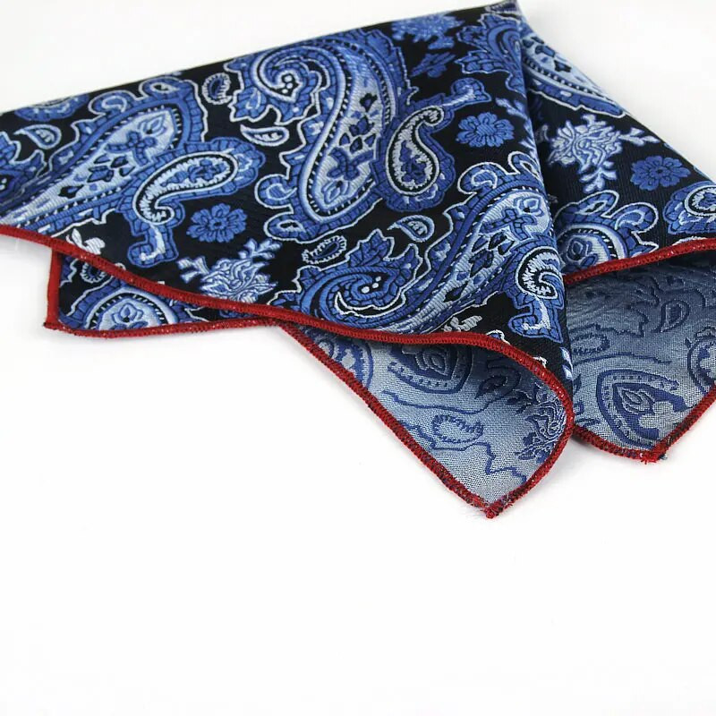 Κλασικό ανδρικό μαντήλι Vintage μεταξωτό Hanky Jacquard υφαντό πολύχρωμο τετράγωνο τσέπης Paisley 25*25 cm Πετσέτα στήθους για πάρτι γάμου