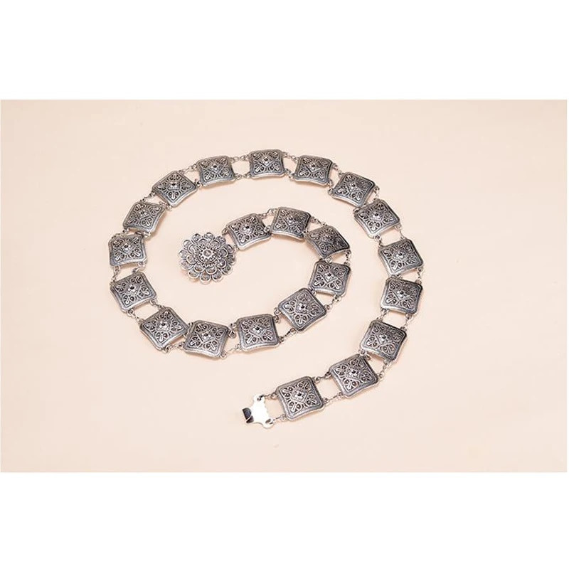 CETIRI 2018 naujas mados diržas moterims Aukštos kokybės metalinė gėlių juosta juosmens grandinėlė ceinture femme ant suknelės moteriški diržai moteriški