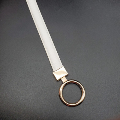 100 cm sieviešu vidukļa josta Dekoratīva dubultā sprādzes kleita Vējjaka Vispārīga jostas Metāla aplis, plāna josta