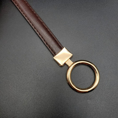 100 cm sieviešu vidukļa josta Dekoratīva dubultā sprādzes kleita Vējjaka Vispārīga jostas Metāla aplis, plāna josta