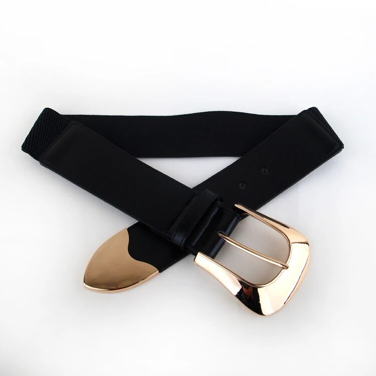 Tamprus didelio lydinio diržas su sagtimi moteriškas platus elastingas juodas juosmuo suknelei mada Cummerbunds juosmens juostos sijonas mergaičių dovanos