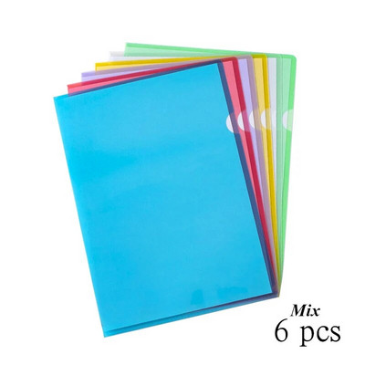 6 kom. Prozirna mapa u obliku slova L PP Mapa s jednom stranicom A4 Mapa s dvije stranice Za pohranu datoteka Torba za datoteke Ugovorna zaštitna navlaka