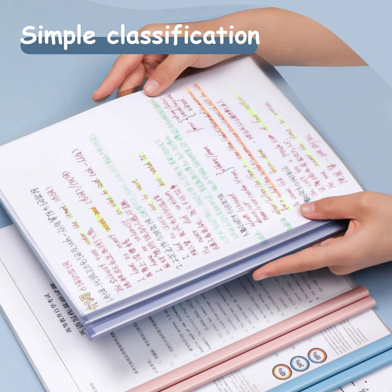 5 db/készlet Tárolókönyv A4-es mappa Morandi aranyos átlátszó vízálló nagy kapacitású irattáska Irodaszerek Iskolai kellékek