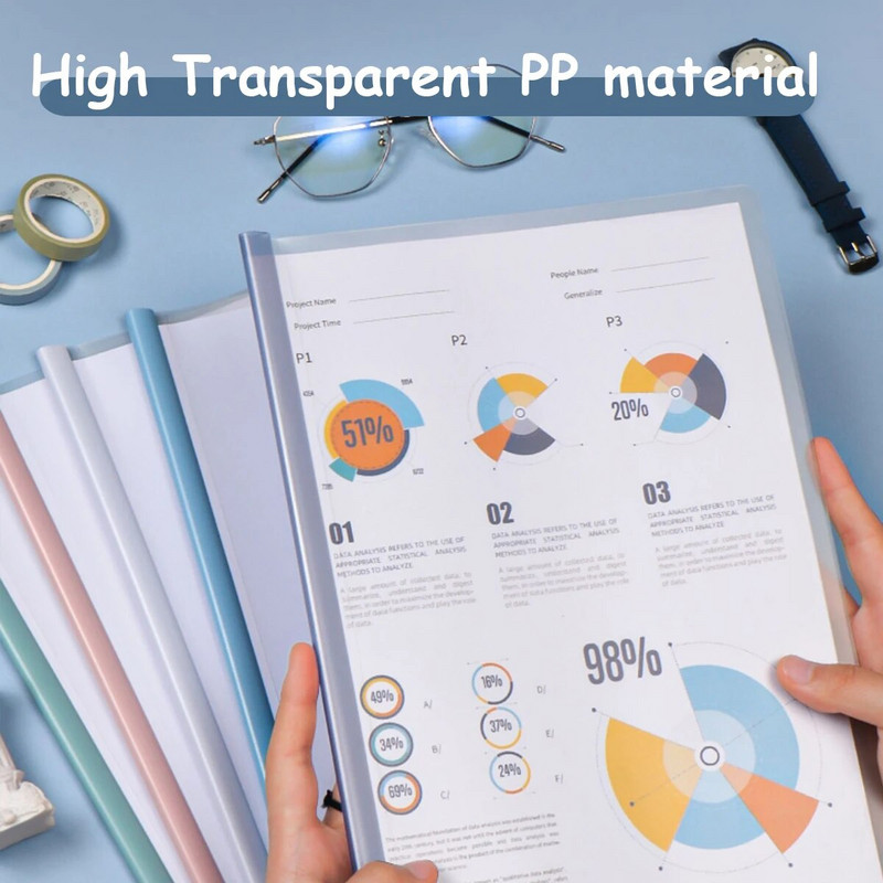 5 db/készlet Tárolókönyv A4-es mappa Morandi aranyos átlátszó vízálló nagy kapacitású irattáska Irodaszerek Iskolai kellékek