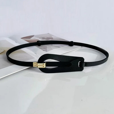 Vintažinis paprastas platus ilgas diržas moterims Elegantiškas mazginis Pu odinis juosmuo Madinga moteriška palto kostiumo puošmena juosmens dirželiai