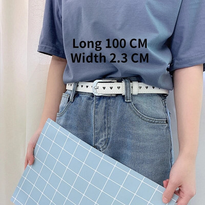 PU kožni remen za žene Traperice s četvrtastom kopčom i kopčom Crni remen Chic Luksuzni brend Ženski vintage remen Ženski pojas