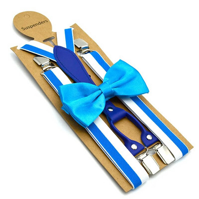 SHOWERSMILE Vīriešu bikšturi bikšturi zili svītraini vīriešu bikšturi Modes sieviešu kreklu bikšturi un tauriņu dizainera suspensorio