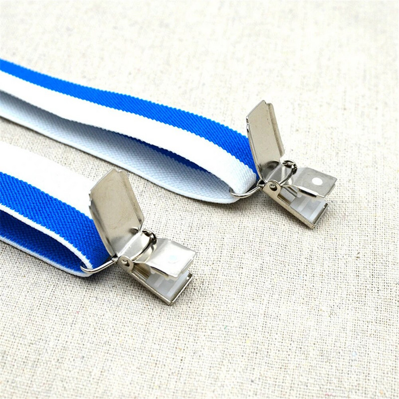 SHOWERSMILE Vīriešu bikšturi bikšturi zili svītraini vīriešu bikšturi Modes sieviešu kreklu bikšturi un tauriņu dizainera suspensorio