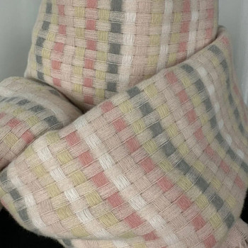 Моден шал с цветни карирани шарки Красиви големи шалове за плетене на основата Дамски зимен топъл шал на открито