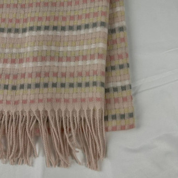 Моден шал с цветни карирани шарки Красиви големи шалове за плетене на основата Дамски зимен топъл шал на открито