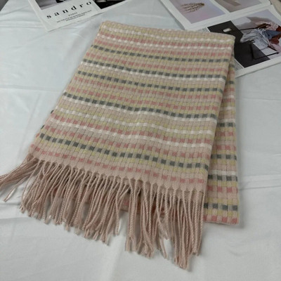 Divatos színes, kockás mintás sál gyönyörű lánckötés nagy sálak nő tél kültéri meleg sál