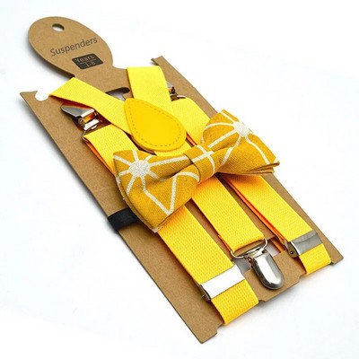 Három csíptetős pántok Gyerek harisnyatartó csokornyakkendővel Divat Gyermek csokornyakkendő szett fiúk merevítők Állítható nyakkendők Esküvői kiegészítők