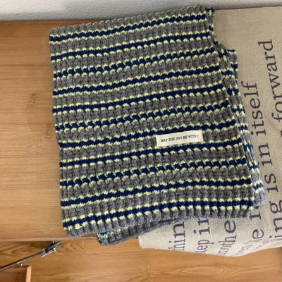 Zimski ženski topli prugasti šal pleteni debeli topli zimski šareni prugasti šalovi Zimski ležerni topliji ženski šalovi za žene