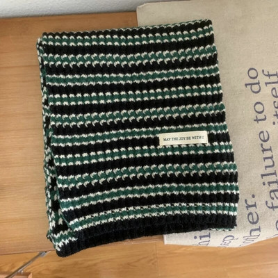 Zimski ženski topli prugasti šal pleteni debeli topli zimski šareni prugasti šalovi Zimski ležerni topliji ženski šalovi za žene