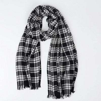 Foulard rudens ziemas siltas kašmira šalles Svītrains rūts Augstas kvalitātes gari pušķi Sieviešu bieza ietīšana šalle Sieviešu vilnas pashmina