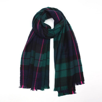 Foulard rudens ziemas siltas kašmira šalles Svītrains rūts Augstas kvalitātes gari pušķi Sieviešu bieza ietīšana šalle Sieviešu vilnas pashmina