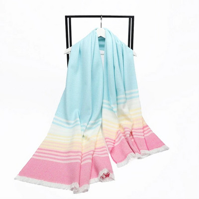 Foulard rudens ziemas siltas kašmira šalles Svītrains rūts Augstas kvalitātes gari pušķi Sieviešu bieza ietīšana šalle Sieviešu vilnas pashmina